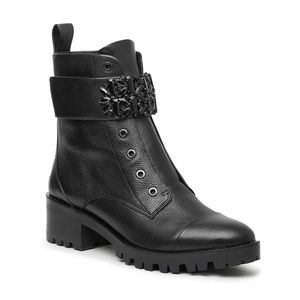 Karl Lagerfeld Pippa Lace Up Bootie (embellished combat boot)